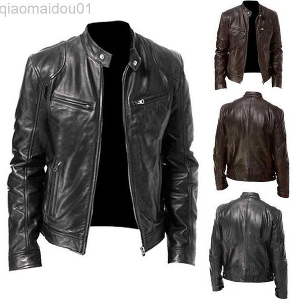 men's leather faux leather 2022 men autumn winter pu jacket leather jacket slim fit stand collar male anti-wind motorcycle lapel diagon, Black
men's leather faux leather 2022 men autumn winter pu jacket leather jacket slim fit stand collar male anti-wind motorcycle lapel diagon, Black