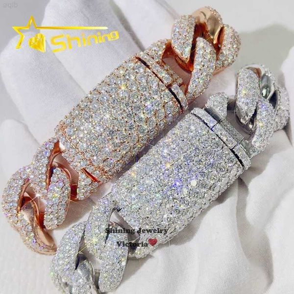 new design big stone clasp solid silver 925 hip hop iced out cuban link bracelet 20mm with moissanite diamond pass diamond teste
new design big stone clasp solid silver 925 hip hop iced out cuban link bracelet 20mm with moissanite diamond pass diamond teste