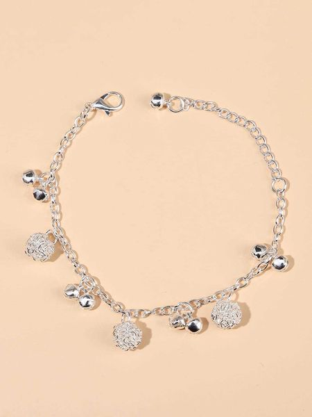 1pc fashionable zinc alloy bell ball charm bracelet for women for daily decoration, Golden;silver
1pc fashionable zinc alloy bell ball charm bracelet for women for daily decoration, Golden;silver
