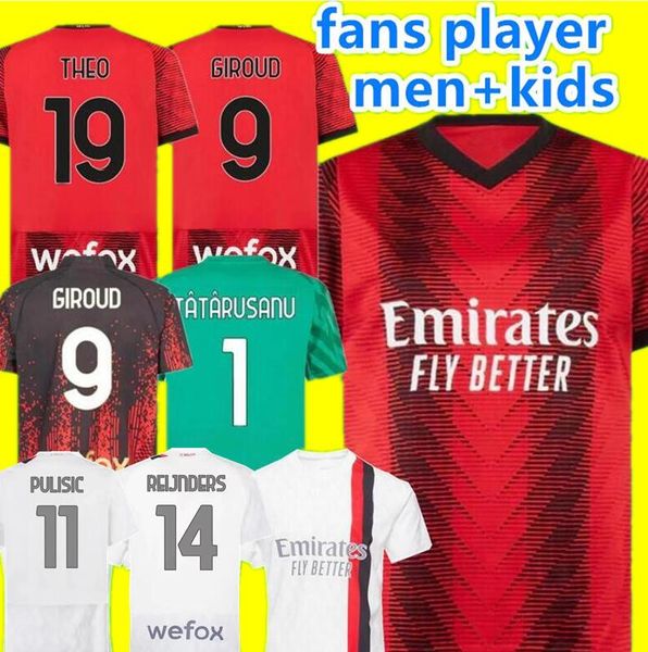 23 24 pulisic koche bennacer soccer jerseys ac milans 2023 2024 giroud de ketelaere r. leao theo home football shirt special fourth 4th fans, Black;yellow
23 24 pulisic koche bennacer soccer jerseys ac milans 2023 2024 giroud de ketelaere r. leao theo home football shirt special fourth 4th fans, Black;yellow