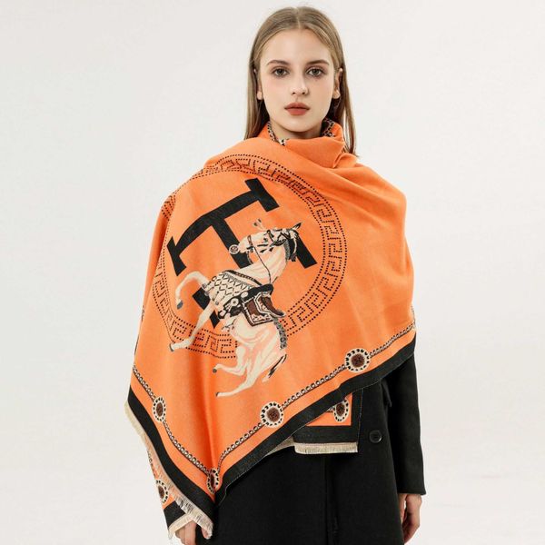 classic imitation cashmere letter h jacquard thick scarf in autumn winter simple high grade windproof and warm large shawl, Blue;gray
classic imitation cashmere letter h jacquard thick scarf in autumn winter simple high grade windproof and warm large shawl, Blue;gray