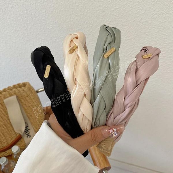 fashion hair accessories for women fresh color handmade braided headband solid color headwear autumn hairband, Slivery;white
fashion hair accessories for women fresh color handmade braided headband solid color headwear autumn hairband, Slivery;white