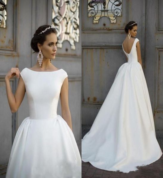 modest white satin a line wedding dresses for bride jewel neck cap sleeves princess bridal ball gowns boho garden sweep train simp5844305
modest white satin a line wedding dresses for bride jewel neck cap sleeves princess bridal ball gowns boho garden sweep train simp5844305