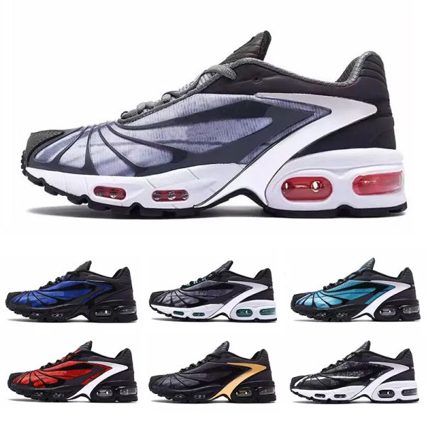 Image of Skepta X Tailwind V Mens Running Shoes Bloody Chrome Deep Bright Blue Chaos White Black Gold Men Mesh Trainers Sports Sneakers 40-47