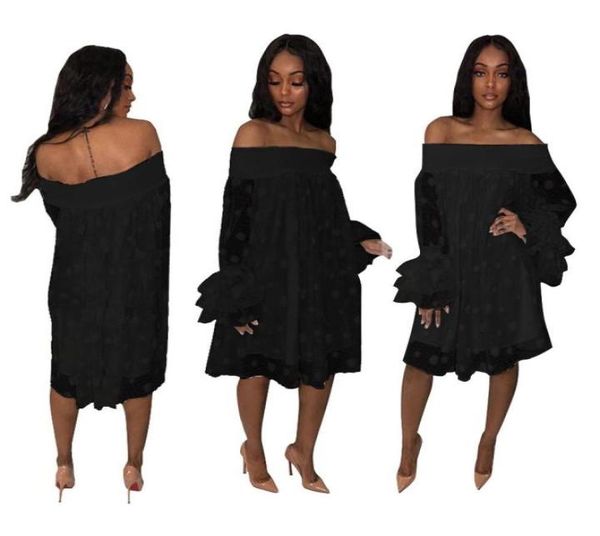 solid polka dots off shoulder loose casual dress plus size s3xl women slash neck flare sleeve mini club party dress autumn5633815, Black;gray
solid polka dots off shoulder loose casual dress plus size s3xl women slash neck flare sleeve mini club party dress autumn5633815, Black;gray