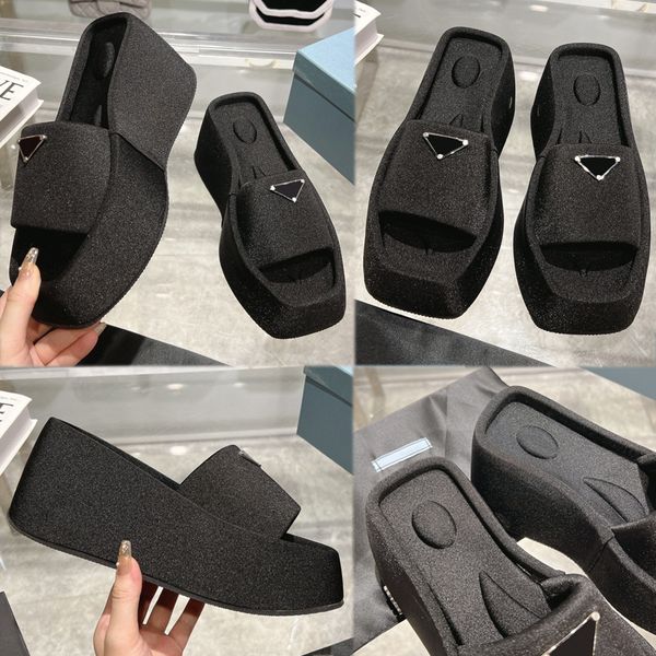 new womens designer sandal foam rubber sandals enameled metal triangle logo slippers platform sandals jelly candy color classic fashion summ, Black
new womens designer sandal foam rubber sandals enameled metal triangle logo slippers platform sandals jelly candy color classic fashion summ, Black