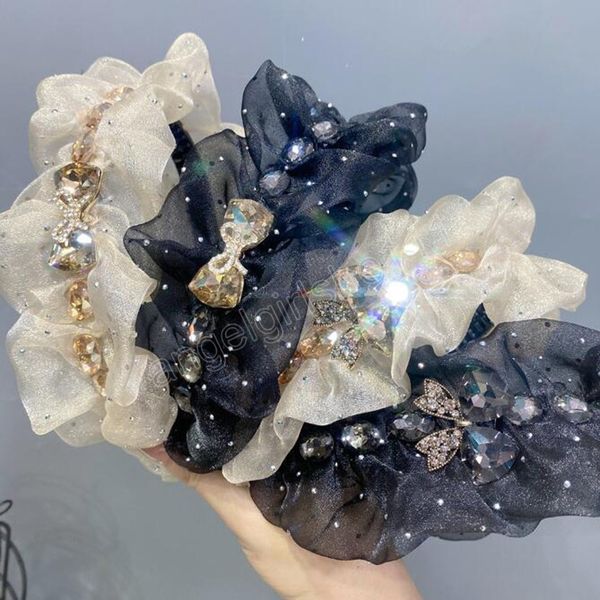 new fashion headband for women wide side mesh lace flower hairband shining rhinestone headwear autumn hair accessories, Slivery;white
new fashion headband for women wide side mesh lace flower hairband shining rhinestone headwear autumn hair accessories, Slivery;white