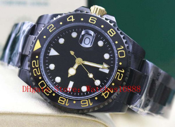gmt work ceramic bezel 40mm black red pvd mens sports watch 16710 asia 2813 movement automatic mens wrist watches, Slivery;brown
gmt work ceramic bezel 40mm black red pvd mens sports watch 16710 asia 2813 movement automatic mens wrist watches, Slivery;brown