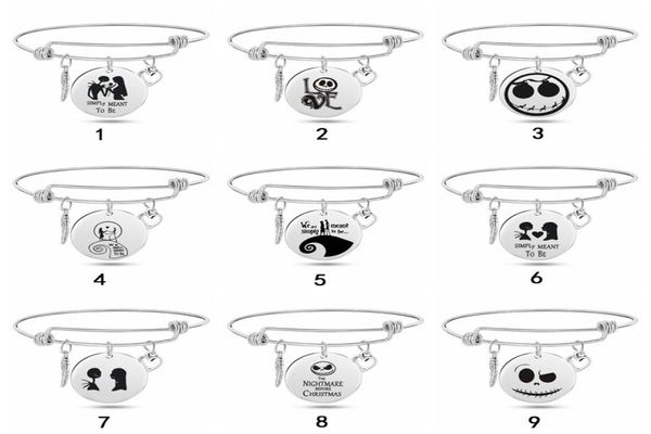 nightmare before christmas bracelets for women men skull round disc charm stainless steel expandable bangle fashion jewelry gift1461105, Golden;silver
nightmare before christmas bracelets for women men skull round disc charm stainless steel expandable bangle fashion jewelry gift1461105, Golden;silver