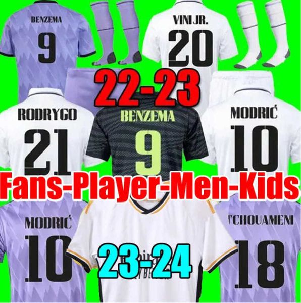 t shirt soccer jerseys benzema real madrids 2023 2024 kit modric camiseta vini jr camavinga tchouameni football kids sets uniform design of, White;black
t shirt soccer jerseys benzema real madrids 2023 2024 kit modric camiseta vini jr camavinga tchouameni football kids sets uniform design of, White;black