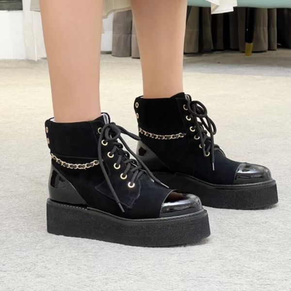high fashion age season and winter boots wedges ms 4.5 cm leather ankle boot motor vehicle upscale female shoes box breathable brand design, Black
high fashion age season and winter boots wedges ms 4.5 cm leather ankle boot motor vehicle upscale female shoes box breathable brand design, Black