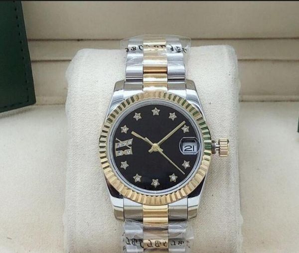 31mm women's automatic mechanical watch ladies watches five-pointed star face womens stainless steel folding buckle sport waterproof wr, Slivery;brown
31mm women's automatic mechanical watch ladies watches five-pointed star face womens stainless steel folding buckle sport waterproof wr, Slivery;brown