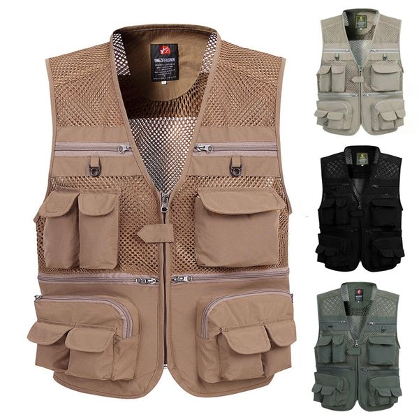 men's vests summer men's clothes sleeveless casual coat mesh cargo vests fishing outerwear outdoor baggy male puffy vest jacket fo, Black;white
men's vests summer men's clothes sleeveless casual coat mesh cargo vests fishing outerwear outdoor baggy male puffy vest jacket fo, Black;white