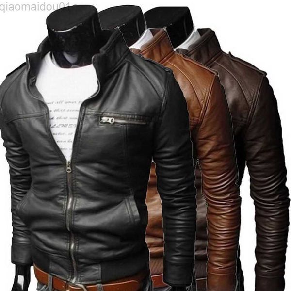 men's leather faux leather fashion mens cool bomber jackets men jacket autumn winter collar slim fit motorcycle leather jacket coat out, Black
men's leather faux leather fashion mens cool bomber jackets men jacket autumn winter collar slim fit motorcycle leather jacket coat out, Black
