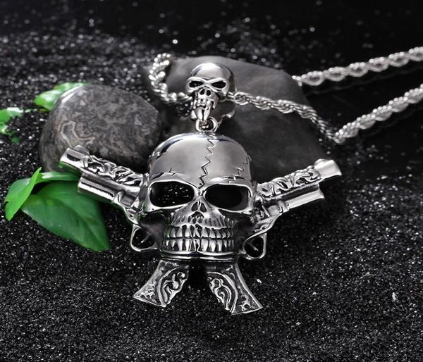 new men039s suit stainless steel accessory gun skull cool punk gothic necklace pendant biker jewelry3412531, Silver
new men039s suit stainless steel accessory gun skull cool punk gothic necklace pendant biker jewelry3412531, Silver