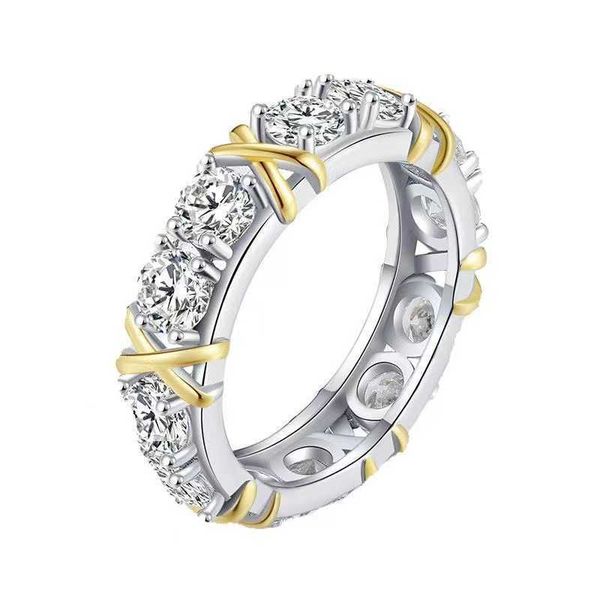 d color mosanshi tiffay two-color cross time wheel personality row ring 925 silver plated 18k gold fashion full diamond female with logo
d color mosanshi tiffay two-color cross time wheel personality row ring 925 silver plated 18k gold fashion full diamond female with logo