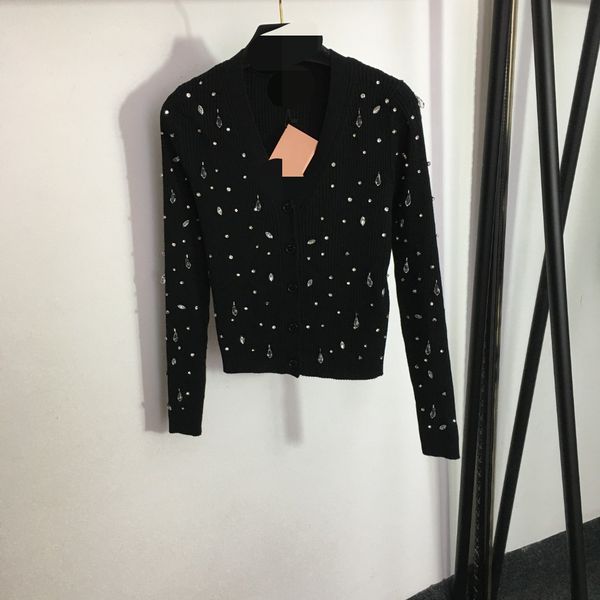 716 2023 autumn runway summer brand same style sweater striped long sleeve crew neck beads black fashion clothes womens meiyi, White;black
716 2023 autumn runway summer brand same style sweater striped long sleeve crew neck beads black fashion clothes womens meiyi, White;black