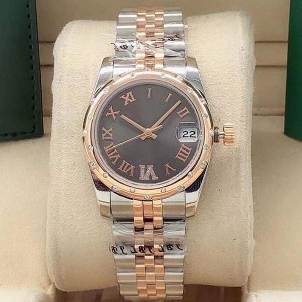 31mm women's automatic mechanical watch ladies diamond watches women stainless steel folding buckle sport waterproof fashion wristwatch, Slivery;brown
31mm women's automatic mechanical watch ladies diamond watches women stainless steel folding buckle sport waterproof fashion wristwatch, Slivery;brown