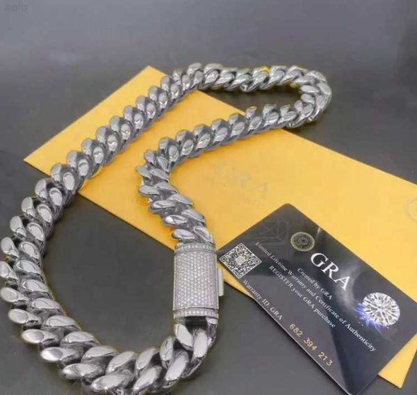 925 sterling silver necklace cuban plated jewelry silver jewelry 925 silver miami cuban link chain necklace