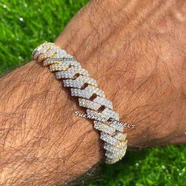 men's miami cuban link bracelet 14mm diamond prong cuban chain 8inch length hip hop jewelry, Silver
men's miami cuban link bracelet 14mm diamond prong cuban chain 8inch length hip hop jewelry, Silver