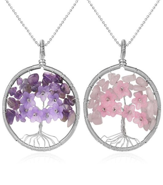 tree of life pendant necklace natural stone silver color wrap quartz crystal chip bead flower reiki jewelry women7083105
tree of life pendant necklace natural stone silver color wrap quartz crystal chip bead flower reiki jewelry women7083105