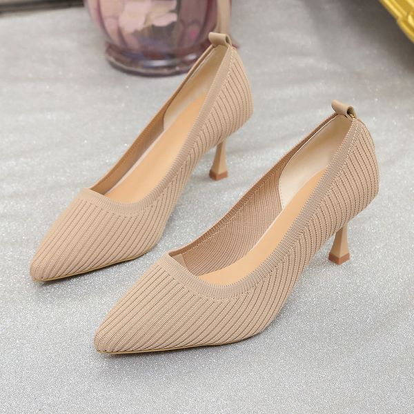breathable high-heeled shoes women's summer new flying elastic thin single shoes women's pointed shallow mouth work women's s, Black
breathable high-heeled shoes women's summer new flying elastic thin single shoes women's pointed shallow mouth work women's s, Black