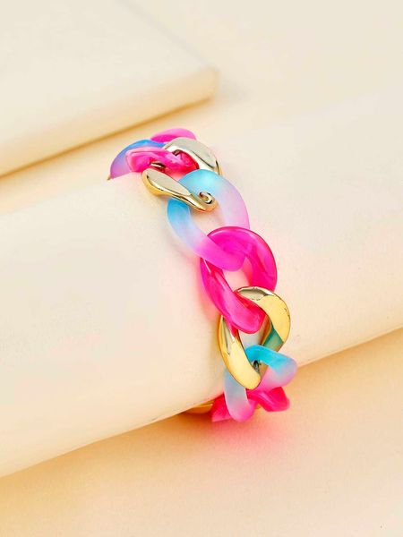 women's fashion accessories color block chain bracelet, Golden;silver
women's fashion accessories color block chain bracelet, Golden;silver