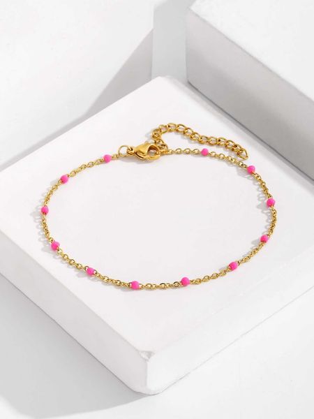 1pc bead decor bracelet stainless steel jewelry, Golden;silver
1pc bead decor bracelet stainless steel jewelry, Golden;silver