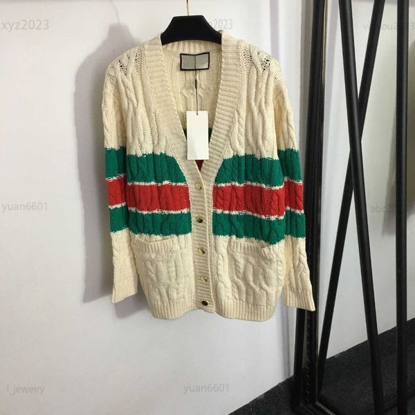 designer clothes women sweater fashion contrasting stripes v-neck cardigan fried dough twists knit july19, White
designer clothes women sweater fashion contrasting stripes v-neck cardigan fried dough twists knit july19, White