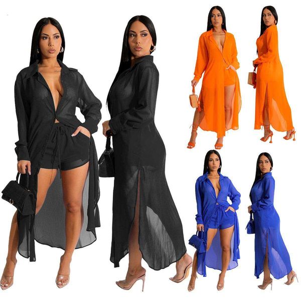 l women s spring summer pants long light cardigan coat shorts including the lining cloth suit two piece set, White
l women s spring summer pants long light cardigan coat shorts including the lining cloth suit two piece set, White