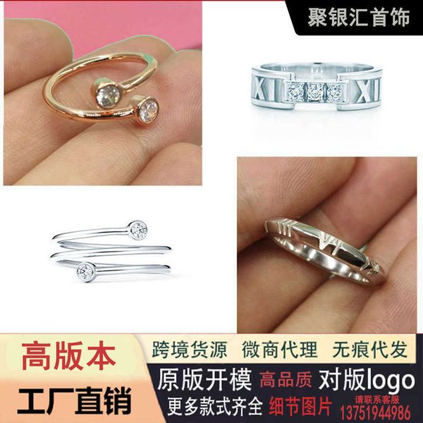 famous brand tiffay 925 silver v gold micro inlay versatile trend roman numerals diamond three row double ring
famous brand tiffay 925 silver v gold micro inlay versatile trend roman numerals diamond three row double ring