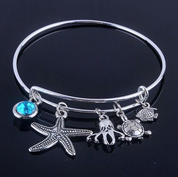 new design adjustable expandable bracelets bangles diameter 65mm silver plated sea life and blue birthday stone bracelets4229412, Golden;silver
new design adjustable expandable bracelets bangles diameter 65mm silver plated sea life and blue birthday stone bracelets4229412, Golden;silver