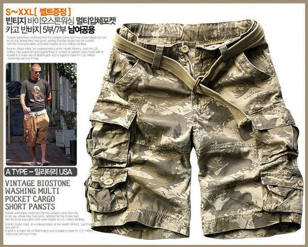 men's shorts 2023 new summer multi-pocket camouflage mens shorts casual loose camo knee-length mens cargo shorts with belt s-3xl l23071, White;black
men's shorts 2023 new summer multi-pocket camouflage mens shorts casual loose camo knee-length mens cargo shorts with belt s-3xl l23071, White;black