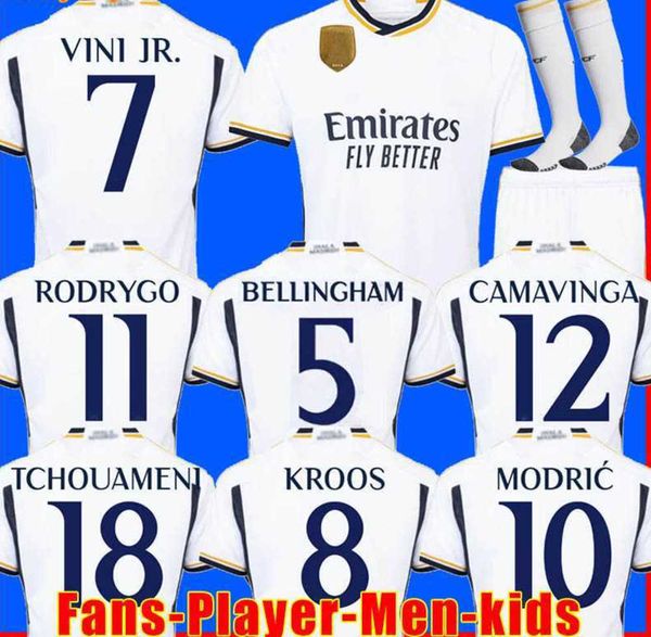 23 24 soccer jerseys bellingham player version vini jr real madrids camavinga tchouameni modric rodrygo football shirt camiseta men kids 202, White;black
23 24 soccer jerseys bellingham player version vini jr real madrids camavinga tchouameni modric rodrygo football shirt camiseta men kids 202, White;black