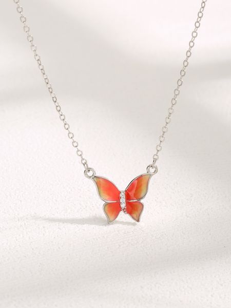 2023 fashion new art s925 sterling silver drop gel inlaid zircon orange butterfly necklace women's versatile style necklace
2023 fashion new art s925 sterling silver drop gel inlaid zircon orange butterfly necklace women's versatile style necklace