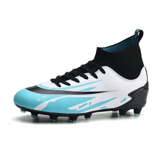 athletic outdoor soccer shoes tf/fg high ankle football boots cleats kids sport footwears grass training socks boys professional sneakers 23, Black
athletic outdoor soccer shoes tf/fg high ankle football boots cleats kids sport footwears grass training socks boys professional sneakers 23, Black