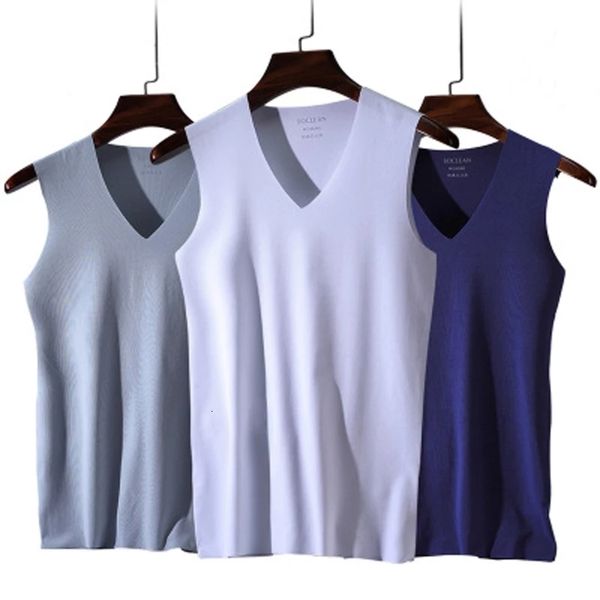 men' tank 3pcs no trace cool men vest underwear mens undershirt shirts male bodyshaper fitness sleeveless running 5xl 230721, White;black
men' tank 3pcs no trace cool men vest underwear mens undershirt shirts male bodyshaper fitness sleeveless running 5xl 230721, White;black