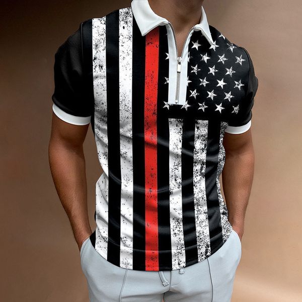 popular men's t-shirts polo shirt with polo collar short sleeved casual 3d printed stripe summer daily t-shirt, White;black
popular men's t-shirts polo shirt with polo collar short sleeved casual 3d printed stripe summer daily t-shirt, White;black