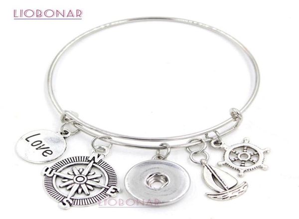 new fashion diy interchangeable jewelry nautical compass shipwheel sailboat expandable bangle diy snap bracelets for women gift jewelry63530, Golden;silver
new fashion diy interchangeable jewelry nautical compass shipwheel sailboat expandable bangle diy snap bracelets for women gift jewelry63530, Golden;silver