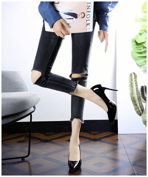 europe and the united states patent leather pointed shoes women's spring new stiletto ladies banquet high heels fashion women's sh, Black
europe and the united states patent leather pointed shoes women's spring new stiletto ladies banquet high heels fashion women's sh, Black