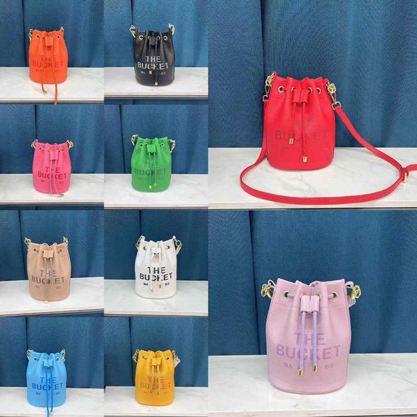 designer the bucket bag women's bags rich barrels real classic marc cannes modeling leather crossbody bag, Silver
designer the bucket bag women's bags rich barrels real classic marc cannes modeling leather crossbody bag, Silver