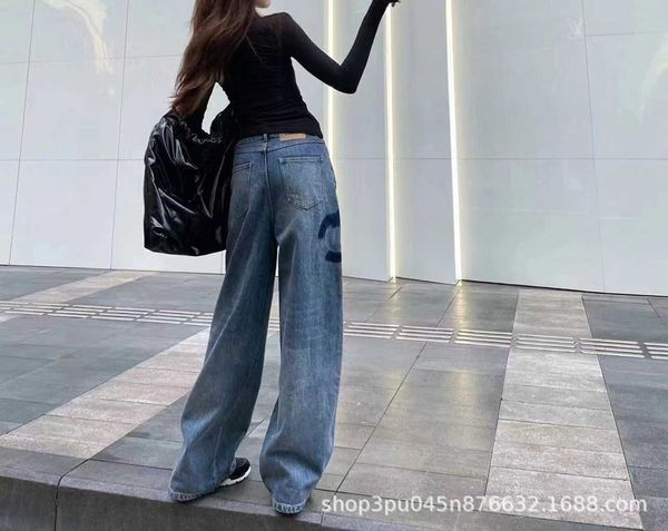 nanyou fashion 2023 spring korean edition temperament printed denim straight leg high waist women's jeans, Blue
nanyou fashion 2023 spring korean edition temperament printed denim straight leg high waist women's jeans, Blue