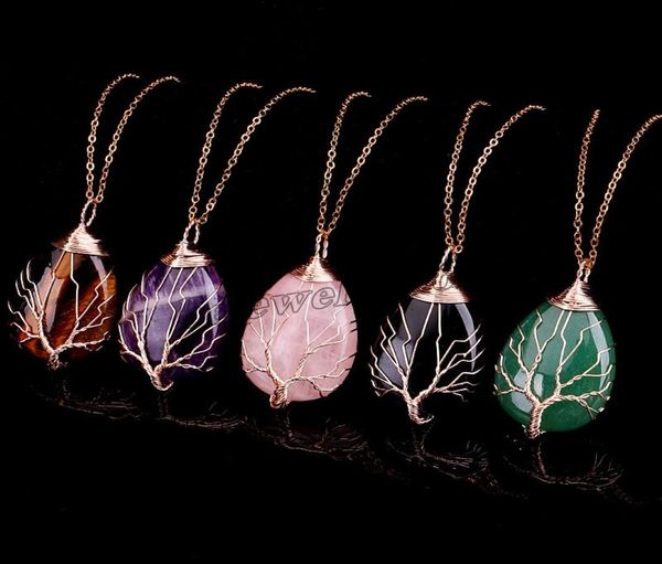 tree life necklace pendants wrap charms natural healing stone crystal quartz necklaces with gold link chain for women jewelry gift1838107, Silver
tree life necklace pendants wrap charms natural healing stone crystal quartz necklaces with gold link chain for women jewelry gift1838107, Silver