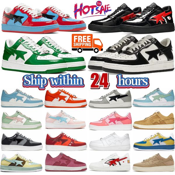 2023 designer low running shoes nigo bapesta sta for men sneakers patent leather block shark black white blue camouflage skateboarding joggi
2023 designer low running shoes nigo bapesta sta for men sneakers patent leather block shark black white blue camouflage skateboarding joggi