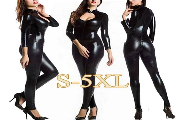 pu leather catsuit wetlook low cut elastic jumpsuit cat woman costume erotic open crotch zipper bodysuit lingerie6972646, Black
pu leather catsuit wetlook low cut elastic jumpsuit cat woman costume erotic open crotch zipper bodysuit lingerie6972646, Black