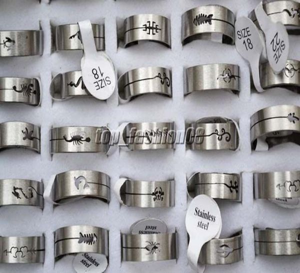 wholesale lots 50pcs mix design cut stainless steel rings 17-22mm jewelry r0159 487306, Silver
wholesale lots 50pcs mix design cut stainless steel rings 17-22mm jewelry r0159 487306, Silver