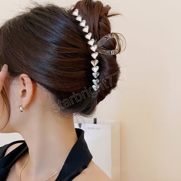 rhinestone heart hair claws bright color fashion hairpin hair crabs women ponytail clips hair accessories, Slivery;white
rhinestone heart hair claws bright color fashion hairpin hair crabs women ponytail clips hair accessories, Slivery;white