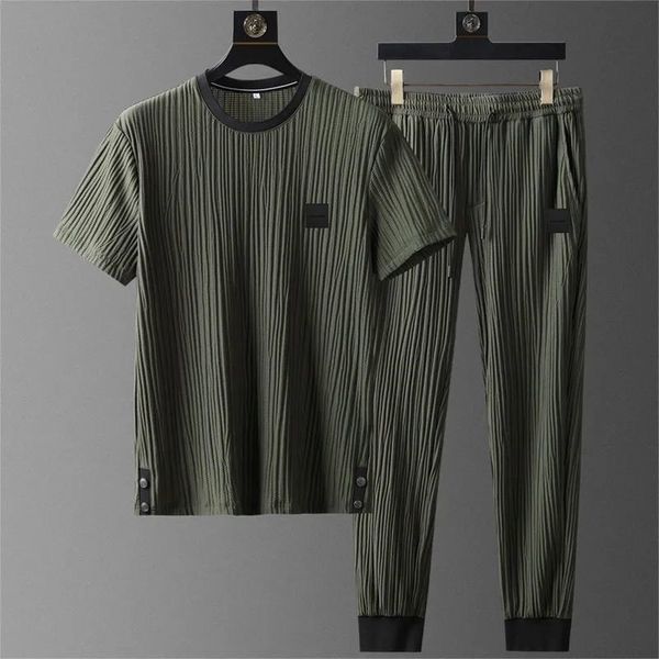 men's tracksuits summer ice silk casual sports suit men's pleated thin t shirt pants two piece set men's breathable tracksuit, Gray
men's tracksuits summer ice silk casual sports suit men's pleated thin t shirt pants two piece set men's breathable tracksuit, Gray