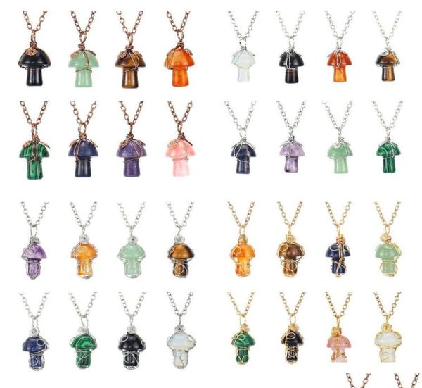 pendant necklaces retro wrap carving mushroom pendant reiki healing crystal tiger eye rose quartz opal aventurines necklace for dhbnv2056074, Silver
pendant necklaces retro wrap carving mushroom pendant reiki healing crystal tiger eye rose quartz opal aventurines necklace for dhbnv2056074, Silver