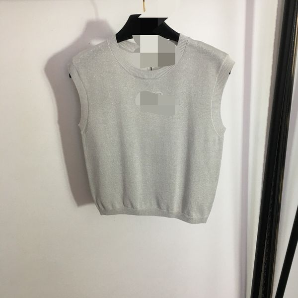 720 2023 autumn runway summer brand same style sweater sleeveless crew neck beads black fashion clothes womens meiyi20234916, White;black
720 2023 autumn runway summer brand same style sweater sleeveless crew neck beads black fashion clothes womens meiyi20234916, White;black